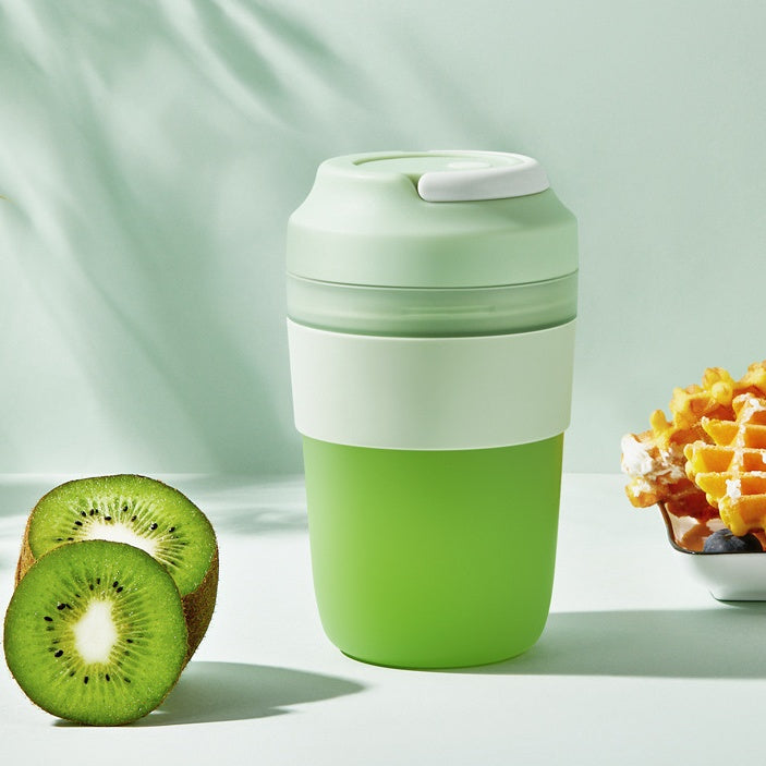 Frullatore portatile, ricaricabile, con 4 lame, per frullati e smoothie, 400 ml - USB