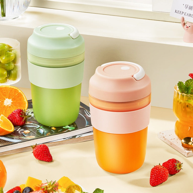 Frullatore portatile, ricaricabile, con 4 lame, per frullati e smoothie, 400 ml - USB