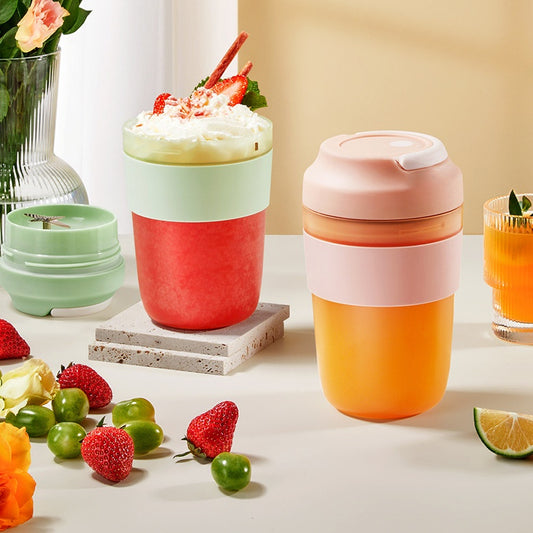 Frullatore portatile, ricaricabile, con 4 lame, per frullati e smoothie, 400 ml - USB